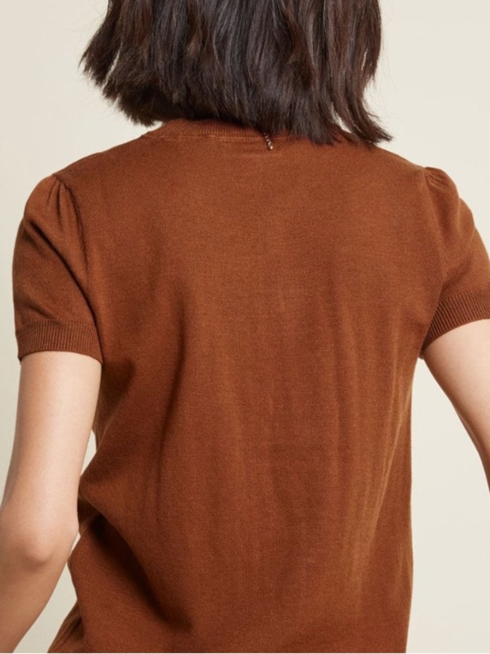 ModCloth Short Sleeve Sweater Brown Size 2X Plus Sweater READ update special! - Picture 2 of 16